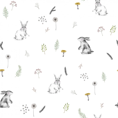 Tkanina Bawełniana Premium Jumping Hares