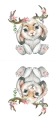Maskotka Jackalope , welurowy panel na maskotkę, panel na poduszkę