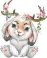 Maskotka Jackalope , welurowy panel na maskotkę, panel na poduszkę