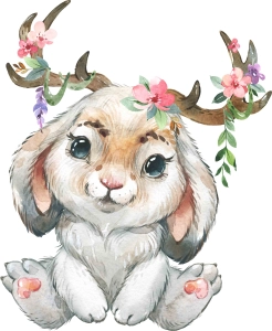 Maskotka Jackalope , welurowy panel na maskotkę, panel na poduszkę