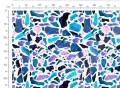 Drukowane Minky Gładkie Polar 380g Kolorowe Łaty, pluszowa gładka dzianina poliestrowa, Printed Smooth Minky, Colorful Patches