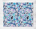 Drukowane Minky Gładkie Polar 380g Kolorowe Łaty, pluszowa gładka dzianina poliestrowa, Printed Smooth Minky, Colorful Patches