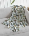 Drukowany Muślin Bawełniany World of Blocks White, Double Gauze, Printed Cotton Muslin