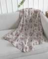 Drukowany Muślin Bawełniany Pink Artist Bunny, Double Gauze, Printed Cotton Muslin