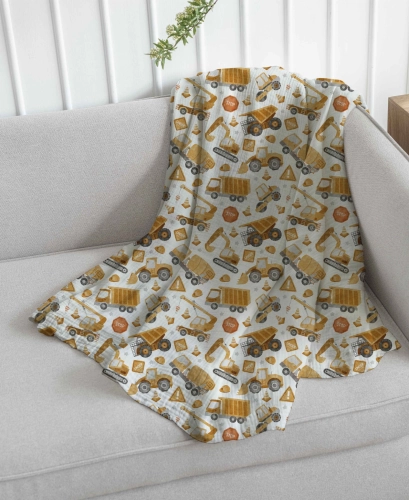 Drukowany Muślin Bawełniany Plac Budowy, Double Gauze, Printed Cotton Muslin