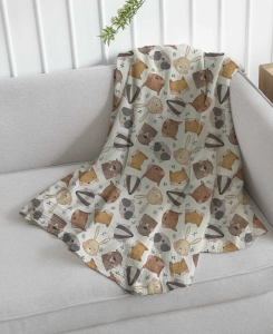 Drukowany Muślin Bawełniany Forest Heads, Double Gauze, Printed Cotton Muslin