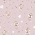 Drukowany Muślin Bawełniany Pink Fairy Mouse, Double Gauze, Printed Cotton Muslin