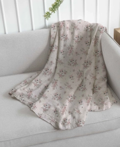 Drukowany Muślin Bawełniany Fairy Fox, Double Gauze, Printed Cotton Muslin