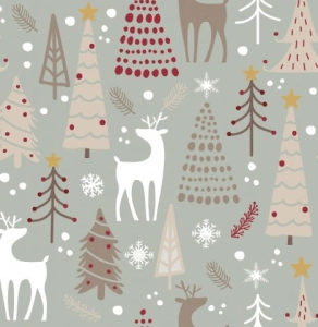 Tkanina Bawełniana Premium Christmas Deer