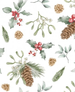 Tkanina Bawełniana Premium Holly Cones
