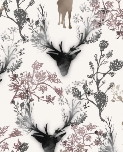 Drukowana Dzianina Dresowa Jelenie / Deer
