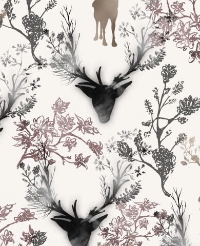 Drukowana Dzianina Dresowa Jelenie / Deer
