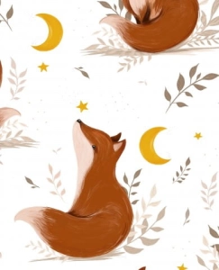 Tkanina Bawełniana Premium Fox Night