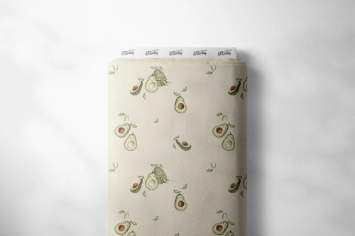 pattern with avocado on beige, sweet avocado,