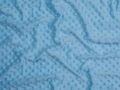 Minky Polar 380g  Sky Blue / Błękit, pluszowa dzianina poliestrowa z okrągłymi tłoczeniami, kolor błękitny
