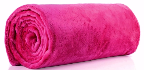 Minky Gładkie Polar 380g Fuksja / Fuchsia, pluszowa gładka dzianina poliestrowa, Smooth Minky, kolor fuksja