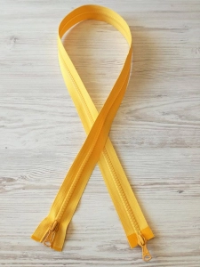 Zamek Kostkowy Dwusuwakowy Żółty  75 cm