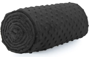 Minky Polar 380g Czarny / Black, pluszowa dzianina poliestrowa, kolor czarny