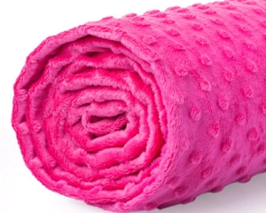 Minky Polar 380g Fuksja / Fuchsia, pluszowa dzianina poliestrowa, kolor fuksja