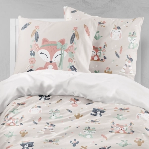 Tkanina Bawełniana Premium Leśne Zwierzaki Boho