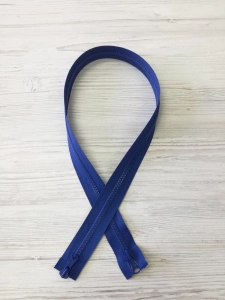 Zamek Kostkowy Dwusuwakowy Jasny Granat 75cm