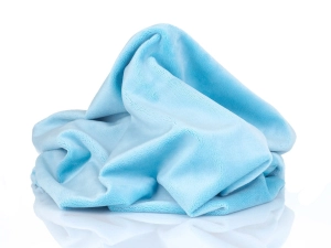 Minky Gładkie Polar 380g Sky Blue, pluszowa gładka dzianina poliestrowa, Smooth Minky, kolor błękitny
