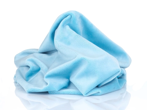 Minky Gładkie Polar 380g Sky Blue, pluszowa gładka dzianina poliestrowa, Smooth Minky, kolor błękitny