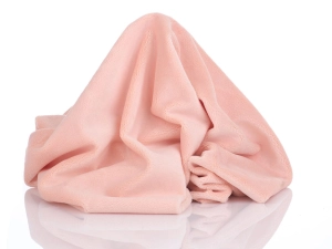 Minky Gładkie Polar 380g Jasna Morela / Pale Dogwood, pluszowa gładka dzianina poliestrowa, Smooth Minky, kolor morelowy
