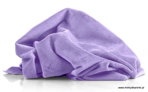 Minky Gładkie Polar 380g Lawenda / Lavender, pluszowa gładka dzianina poliestrowa, Smooth Minky, kolor jasny fiolet