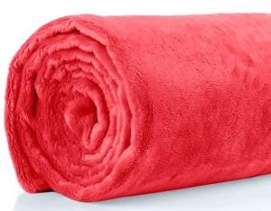 Minky Gładkie Polar 380g Czerwony / Tomatto, pluszowa gładka dzianina poliestrowa, Smooth Minky, kolor czerwony