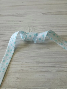 Lamówka Turkusowe Kwiatki Na Białym nr 252